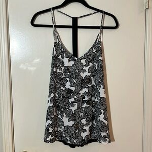 Express Women’s Racerback Floral Tank With Sequins